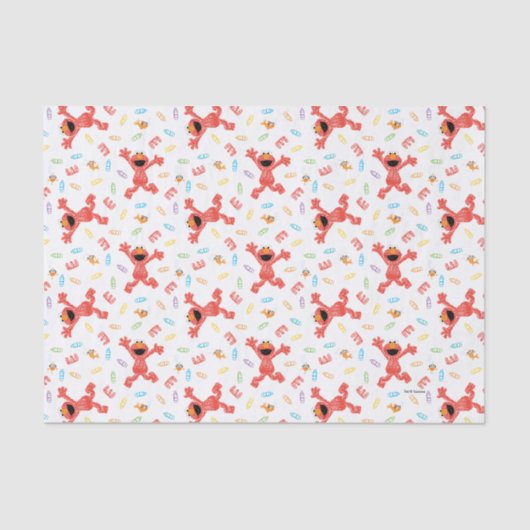 Papier Mousseline Motif Elmo Crayon (Recto)