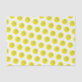 Papier Mousseline Motif Emoji Jaune Grave En Colère (Recto)