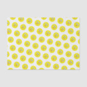 Papier Mousseline Motif Emoji Jaune Peur (Recto)