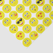 Papier Mousseline Motif Emojis (Détail)