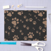 Papier Mousseline Motif Empreinte de patte adorable (Artisanat)