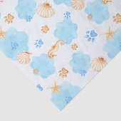 Papier Mousseline Motif Empreinte de patte d'inspiration océanique a (Détail)