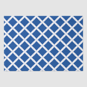 Papier Mousseline Motif en bambou bleu et blanc