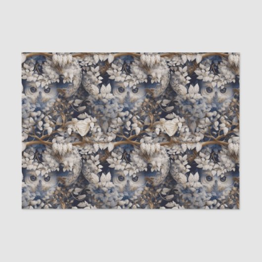 Papier Mousseline motif en carrelage de chouette cool (Recto)