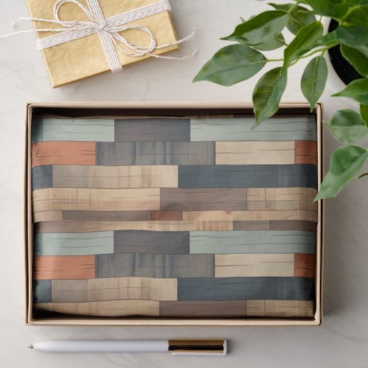 Papier Mousseline Motif en carrelage Faux Western (Cadeau)