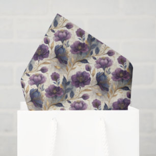 Papier Mousseline Motif en carrelage floral à l'encre alcoolique de
