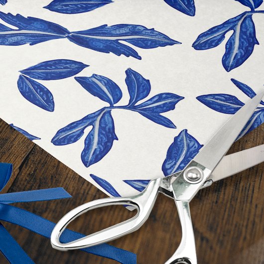 Papier Mousseline Motif en céramique bleue et blanche - Cadeaux / Ar