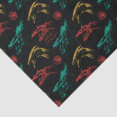 Papier Mousseline Motif en chef Dragon (Détail)