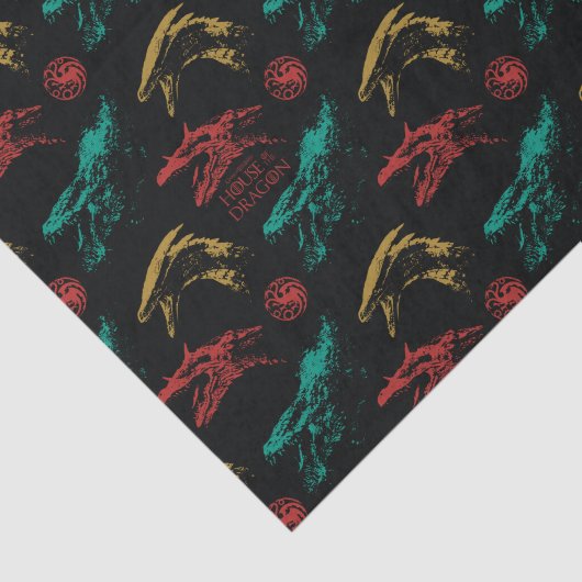 Papier Mousseline Motif en chef Dragon (Détail)