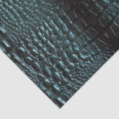Papier Mousseline Motif en cuir d'alligator bleu (Détail)
