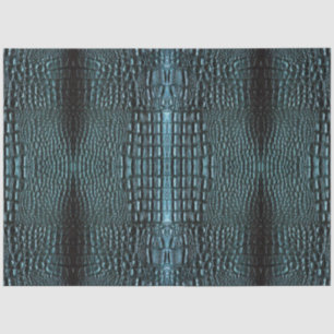 Papier Mousseline Motif en cuir d'alligator bleu