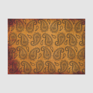 Papier Mousseline Motif en cuir vintage de Paisley d'Indien de