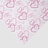 Papier Mousseline Motif en forme de coeur rose - Saint-Valentin (Détail)