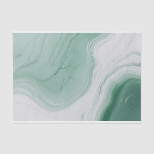 Papier Mousseline Motif en marbre blanc Abstrait Pastel Green (Recto)