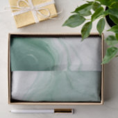 Papier Mousseline Motif en marbre blanc Abstrait Pastel Green (Cadeau)