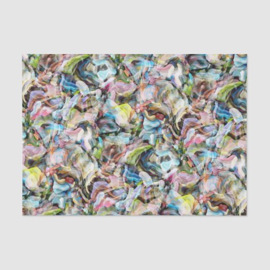 Papier Mousseline Motif en marbre bleu rose citron vert noir (Recto)