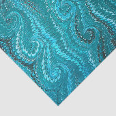 Papier Mousseline Motif en marbre moderne Abstrait Blue Swirls (Détail)