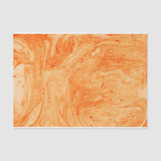 Papier Mousseline Motif en marbre orange (Recto)