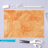 Papier Mousseline Motif en marbre orange (Artisanat)