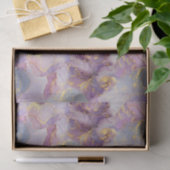 Papier Mousseline Motif en marbre Pastel Lilac, Parties scintillant  (Cadeau)