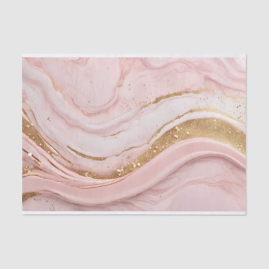 Papier Mousseline Motif en marbre rose Abstrait avec Parties scintil (Recto)