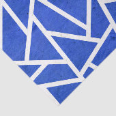 Papier Mousseline Motif en mosaïque bleue et blanche (Détail)