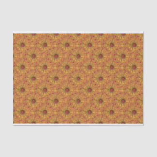 Papier Mousseline Motif en mosaïque circulaire orange doré