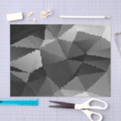 Papier Mousseline Motif en mosaïque noire et blanche (Artisanat)