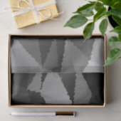 Papier Mousseline Motif en mosaïque noire et blanche (Cadeau)