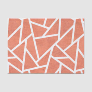 Papier Mousseline Motif en mosaïque orange mandarin