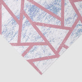 Papier Mousseline Motif en mosaïque rose et bleu (Détail)