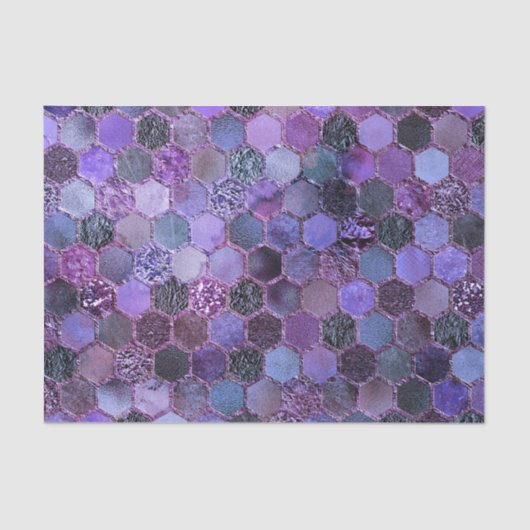 Papier Mousseline Motif en nid d'abeille de luxe Parties scintillant (Recto)