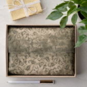 Papier Mousseline Motif en or brillant et ombragé (Cadeau)