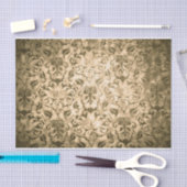 Papier Mousseline Motif en or brillant et ombragé (Artisanat)
