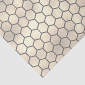 Papier Mousseline Motif en peigne de miel sur or jaune pâle (Détail)