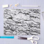 Papier Mousseline Motif en pierre de marbre complexe noir et blanc (Artisanat)