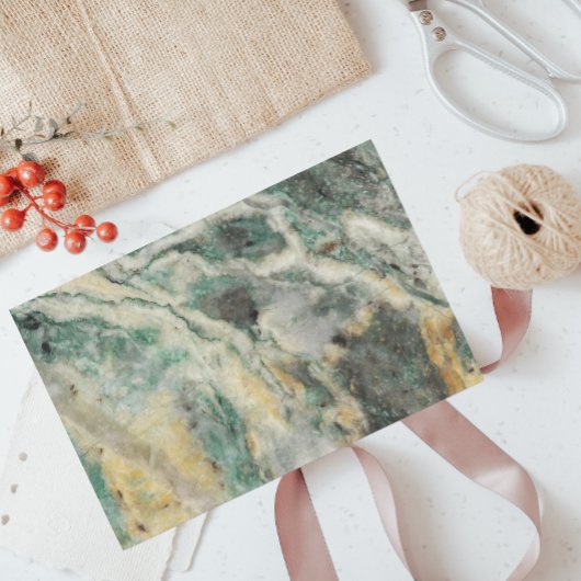 Papier Mousseline Motif en pierre minérale marine verte