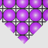 Papier Mousseline Motif en treillis noir blanc Magenta points roses (Détail)