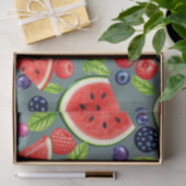Papier Mousseline Motif Été Pastèque Baie (Cadeau)
