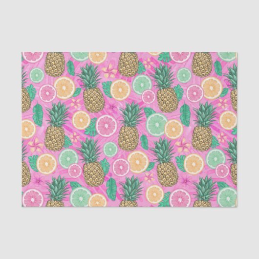 Papier Mousseline Motif Été Plage (Recto)