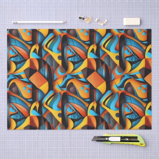 Papier Mousseline Motif ethnique, Conception ethnique, Ethique (Artisanat)