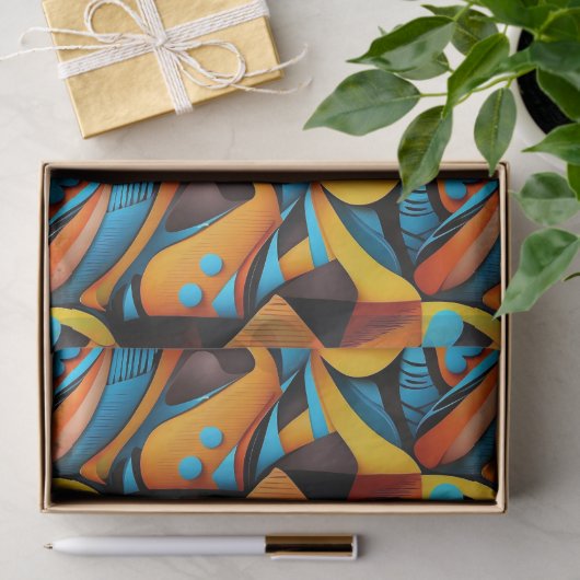 Papier Mousseline Motif ethnique, Conception ethnique, Ethique (Cadeau)