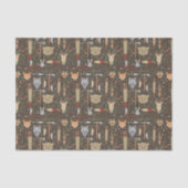 Papier Mousseline Motif ethnique de chasse (Recto)