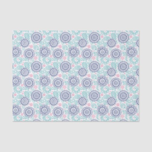 Papier Mousseline Motif ethnique de Paisley (Recto)