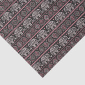 Papier Mousseline Motif ethnique noir d'éléphant (Détail)