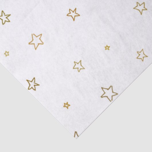 Papier Mousseline Motif étoilé mignon en blanc (Détail)