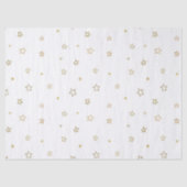 Papier Mousseline Motif étoilé mignon en blanc (Recto)