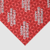 Papier Mousseline Motif étoile rouge / Joyeux Noël (Détail)