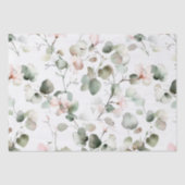 Papier Mousseline Motif Eucalyptus aquarelle (Recto)