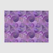 Papier Mousseline Motif Exotic Purple Paisley (Recto)